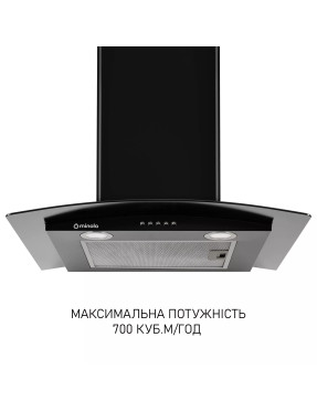 Вытяжка со стеклом Minola MTG 6242 BL LED