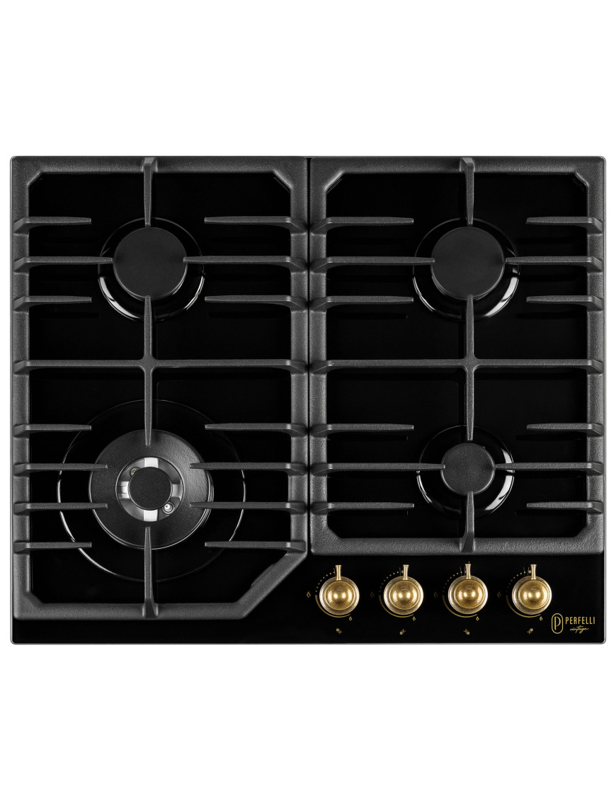 Варочная поверхность газовая Perfelli VINTAGE GW69C NERO