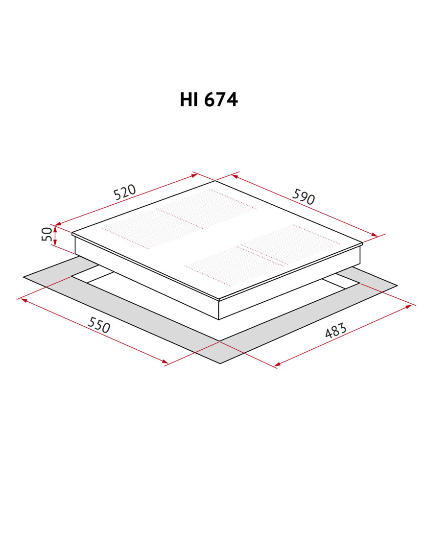 Варочная поверхность индукционная Perfelli HI 674 WH