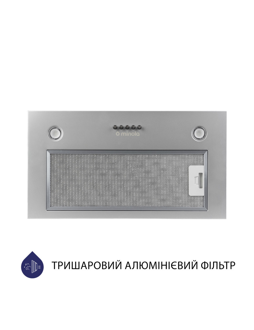 Вытяжка полновстраиваемая Minola HBI 5327 GR 800 LED Вытяжка полновстраиваемая Minola HBI 5327 GR 800 LED