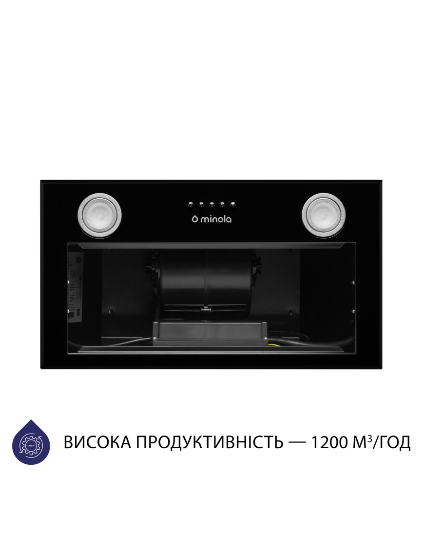 Вытяжка полновстраиваемая Minola HBI 5722 BL 1200 LED Вытяжка полновстраиваемая Minola HBI 5722 BL 1200 LED