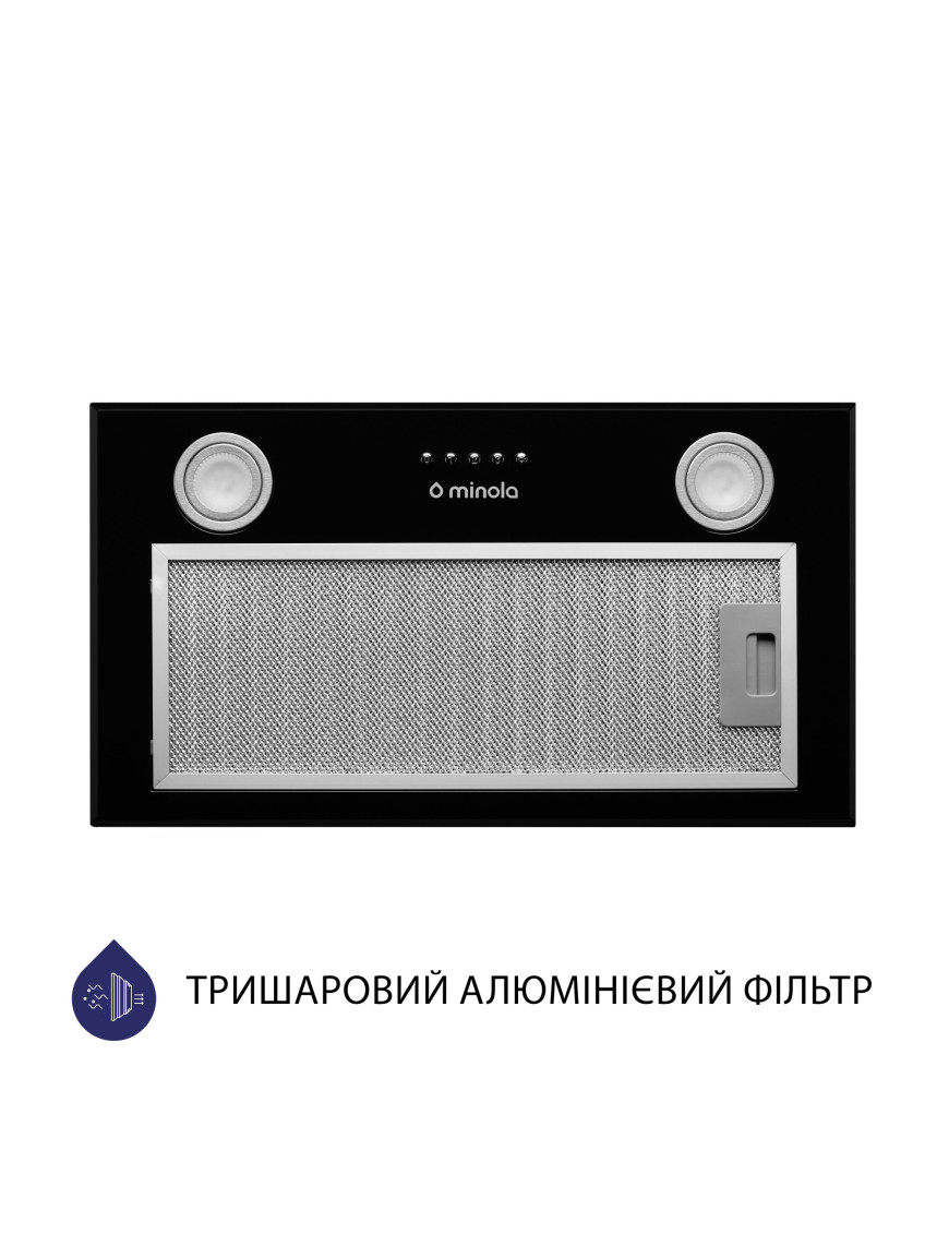 Вытяжка полновстраиваемая Minola HBI 5722 BL 1200 LED Вытяжка полновстраиваемая Minola HBI 5722 BL 1200 LED