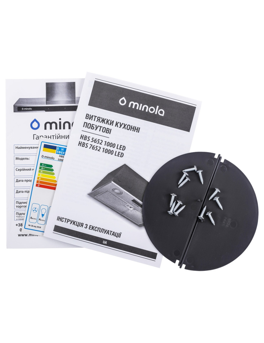 Вытяжка полновстраиваемая Minola HBS 7652 BL 1000 LED Вытяжка полновстраиваемая Minola HBS 7652 BL 1000 LED