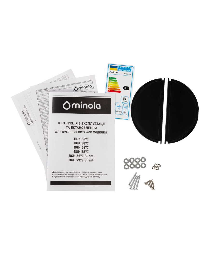 Вытяжка полновстраиваемая Minola BGK 5877 BL Вытяжка полновстраиваемая Minola BGK 5877 BL