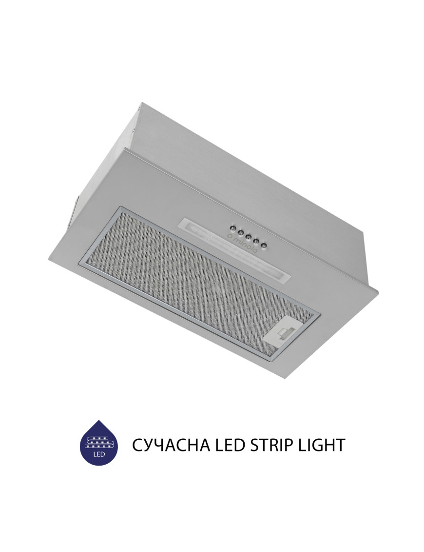 Вытяжка полновстраиваемая Minola HBI 5323 GR 800 LED Вытяжка полновстраиваемая Minola HBI 5323 GR 800 LED