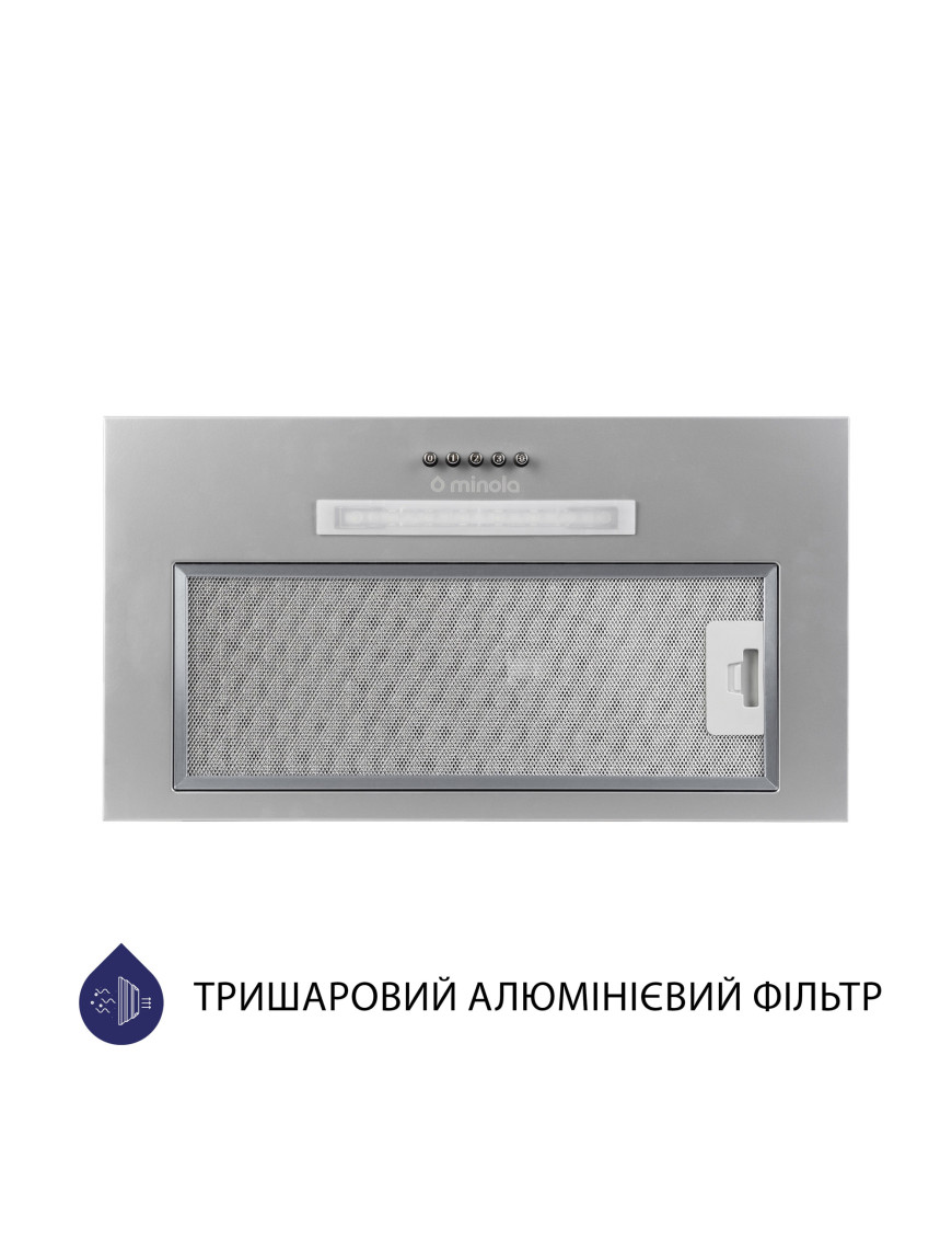 Вытяжка полновстраиваемая Minola HBI 5323 GR 800 LED Вытяжка полновстраиваемая Minola HBI 5323 GR 800 LED