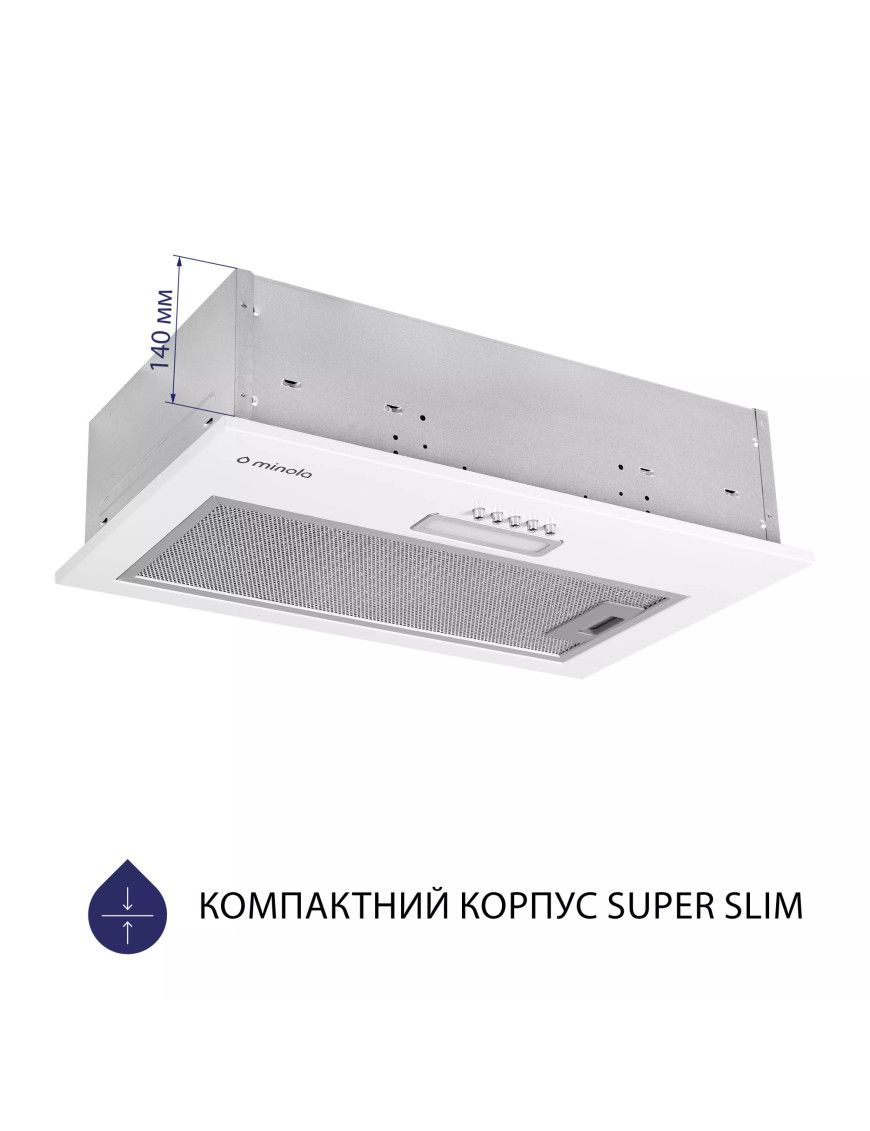 Вытяжка полновстраиваемая Minola HBI 5025 WH LED Вытяжка полновстраиваемая Minola HBI 5025 WH LED