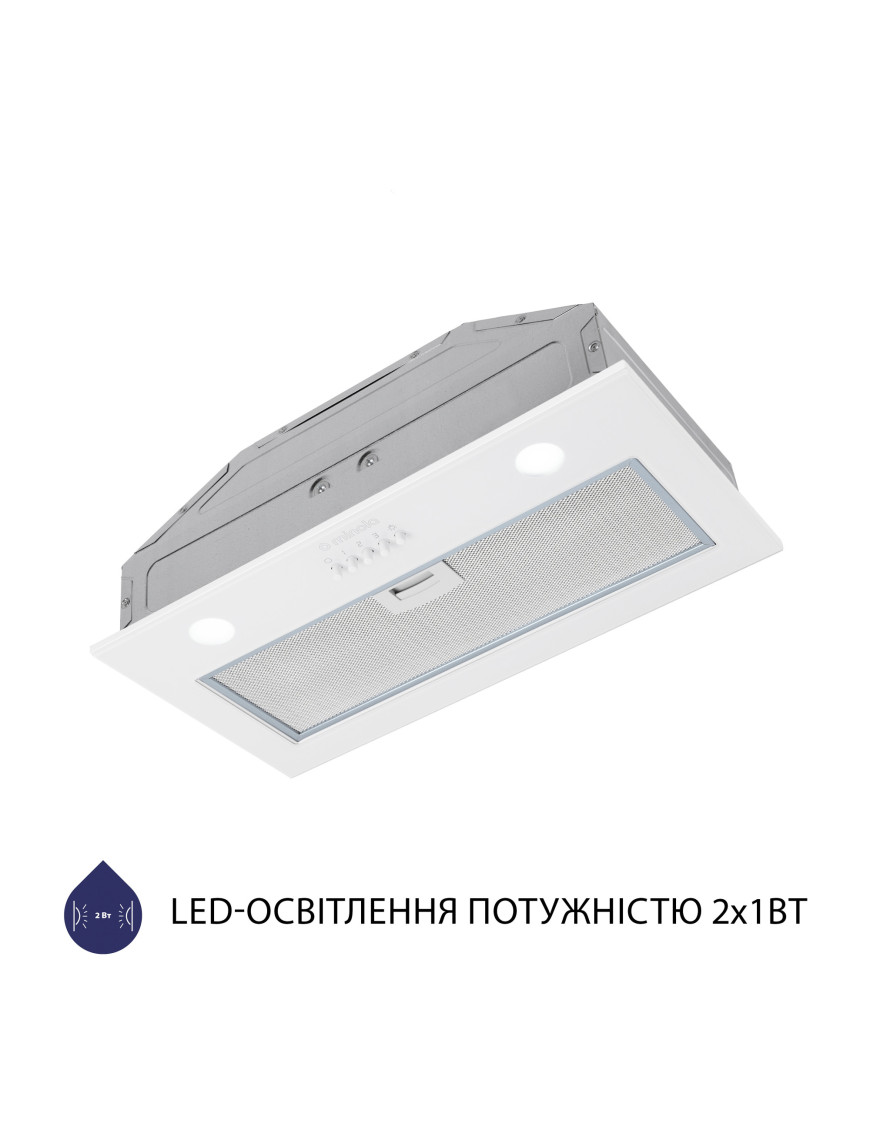 Вытяжка полновстраиваемая Minola HBI 52621 WH GLASS 700 LED Вытяжка полновстраиваемая Minola HBI 52621 WH GLASS 700 LED