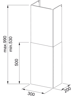 Кожух до FMA/FMPL, 530–990мм, чорний