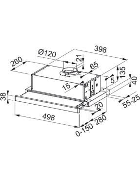 Вытяжка телескопическая Franke Flexa FTC 532L GR/XS (315.0547.794)