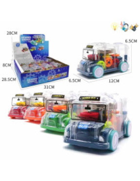 Машина на шестерні, звук, світло з батарейками 8 штук № SR878-06