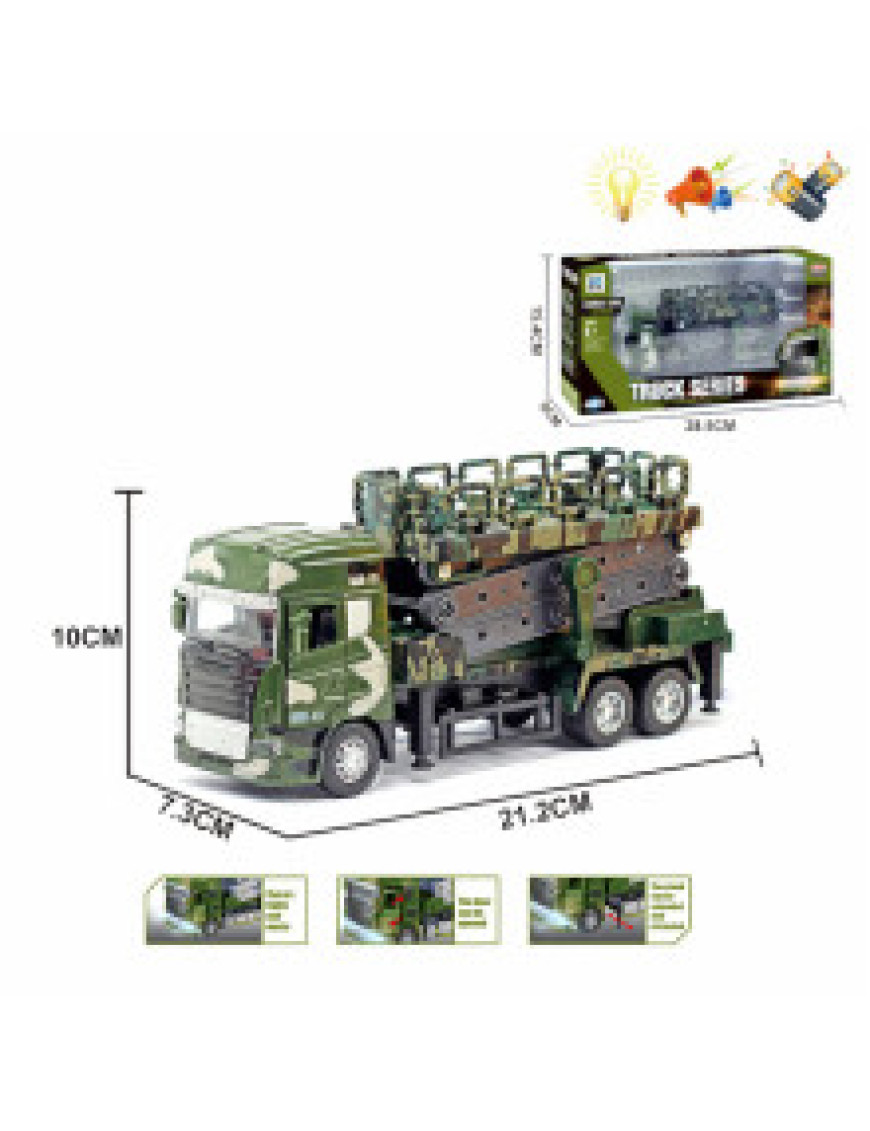 Машина військова музика, світло з батарейками № 803-1 Машина військова музика, світло з батарейками № 803-1
