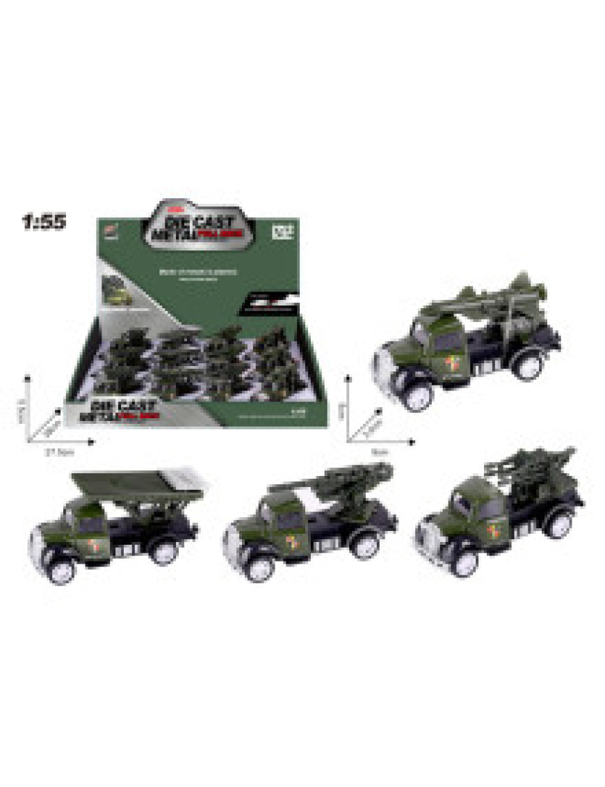 Машина військова, метал 12 штук QZ621-A Машина військова, метал 12 штук QZ621-A