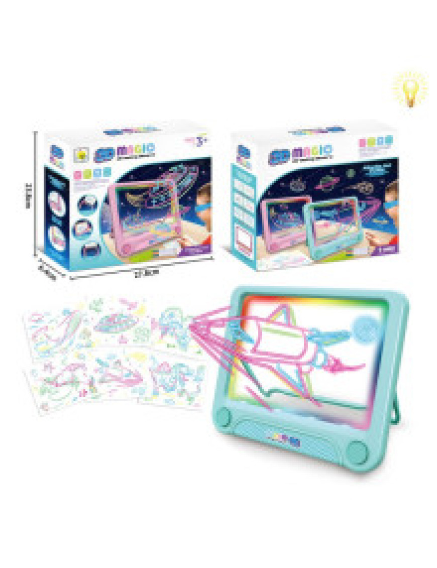 3D Дошка для малювання, світло № 22088-23B 3D Дошка для малювання, світло № 22088-23B