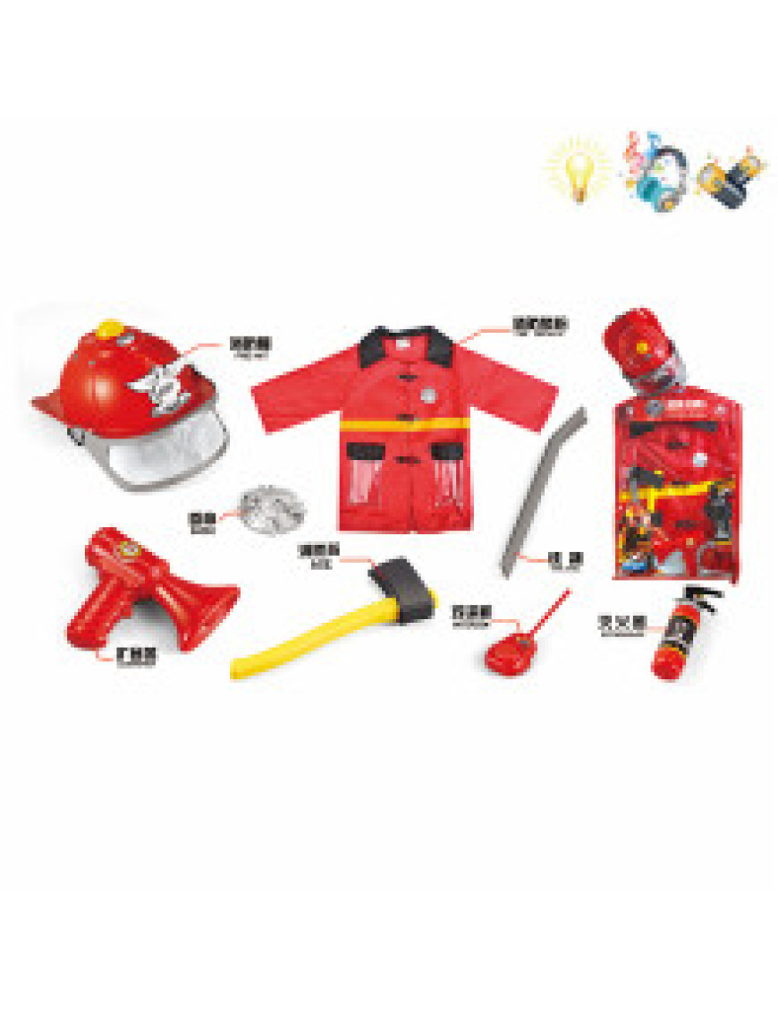 Зброя пожежника, звук, світло з батарейками № F012 Зброя пожежника, звук, світло з батарейками № F012