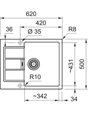 Кухонная мойка Franke Sirius S2D 611-62 143.0627.288