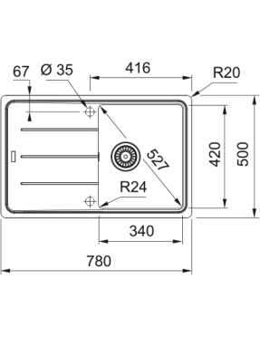 Кухонная мойка Franke Basis BFG 611-78 114.0258.042