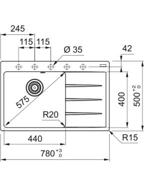 Кухонная мойка Franke Centro CNG 611-78 TL 114.0630.474