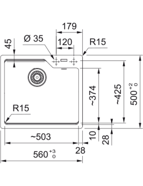 Кухонная мойка Franke Urban UBG 610-56 114.0701.787