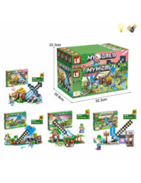 Конструктор Майнкрафт у блоці 4 штуки № LB1120