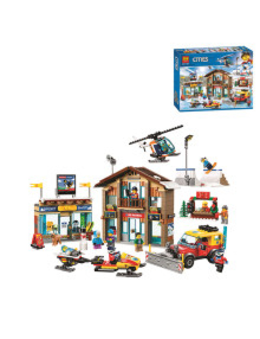 Конструктор «City» Гірськолижний курорт, 868 деталей № 11451