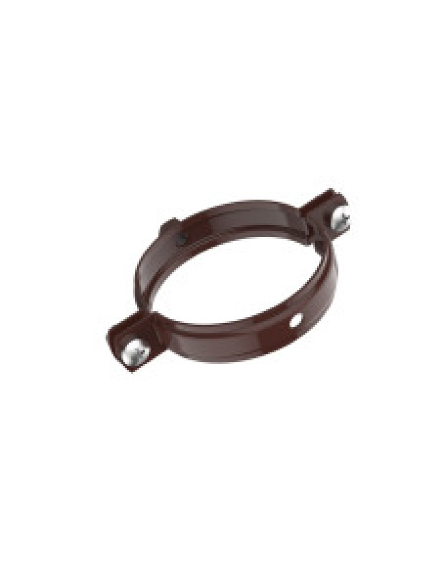 Хомут для крепления труб d80, RAL8017