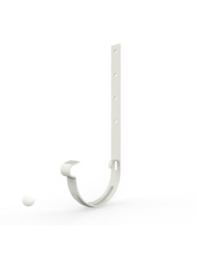 Кронштейн желоба 25х2.5 мм, белый RAL9003 (для 