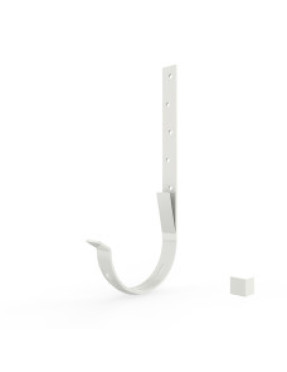 Кронштейн желоба 25х3.0 мм, белый RAL9003 (для 