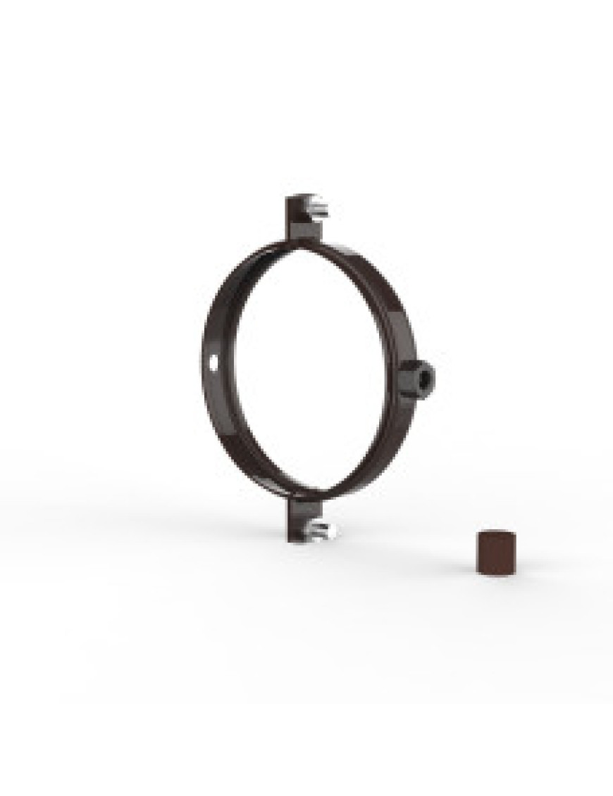 Хомут для крепления труб d100 (коричневый RAL 8017) Хомут для крепления труб d100 (коричневый RAL 8017)