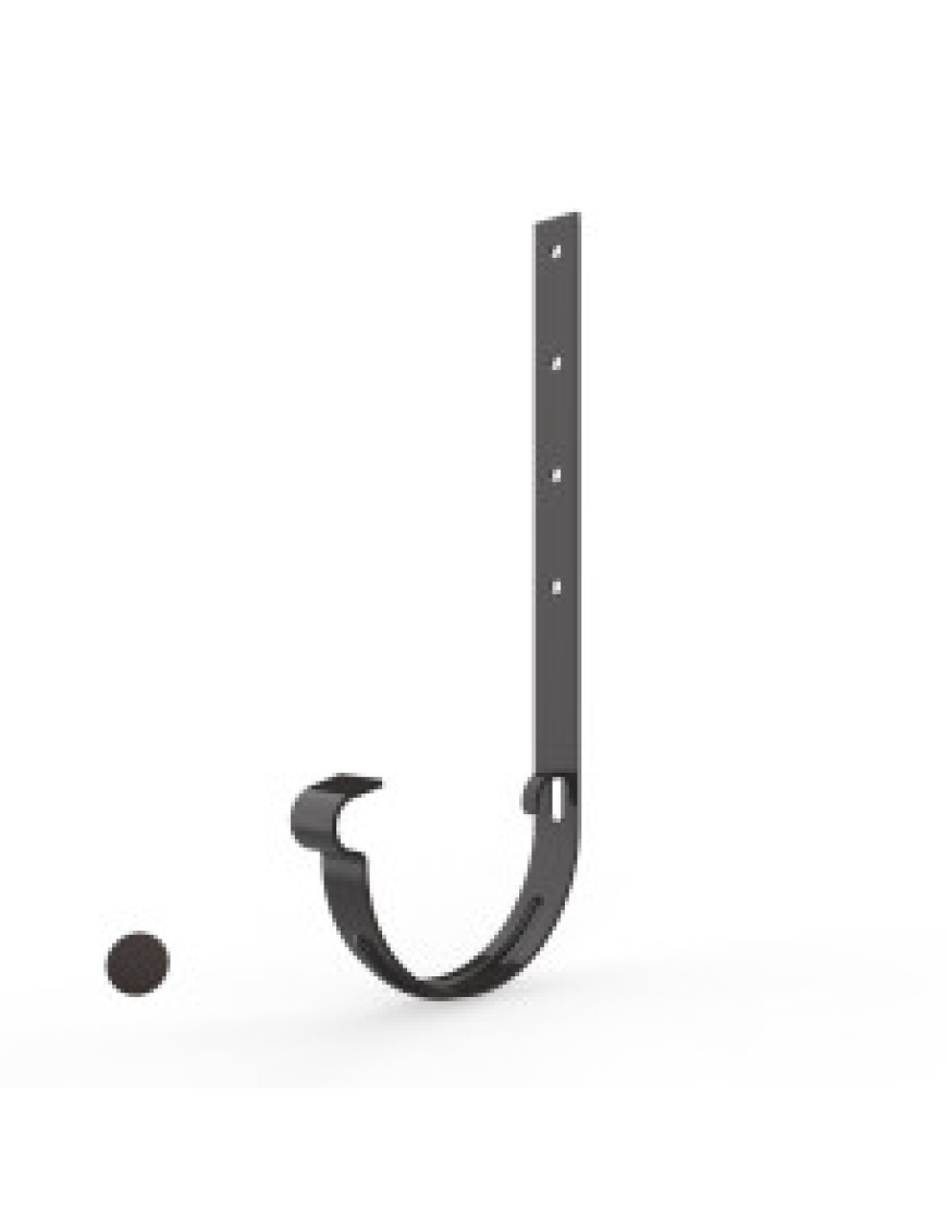 Кронштейн ринви 25х2.5 мм, коричневий RAL8019 (для 