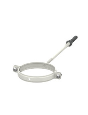 Хомут для крепления труб d100-L220 (белый RAL 9003)