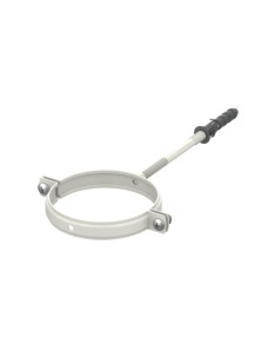 Хомут для крепления труб d105-L160 (кв), (белый RAL 9003) Хомут для крепления труб d105-L160 (кв), (белый RAL 9003)