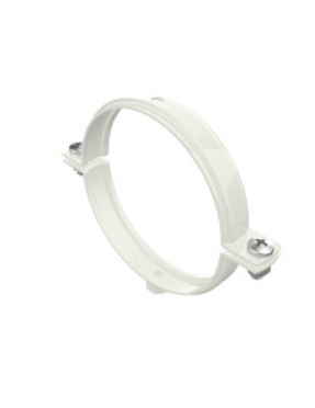 Хомут для крепления труб d110, белый