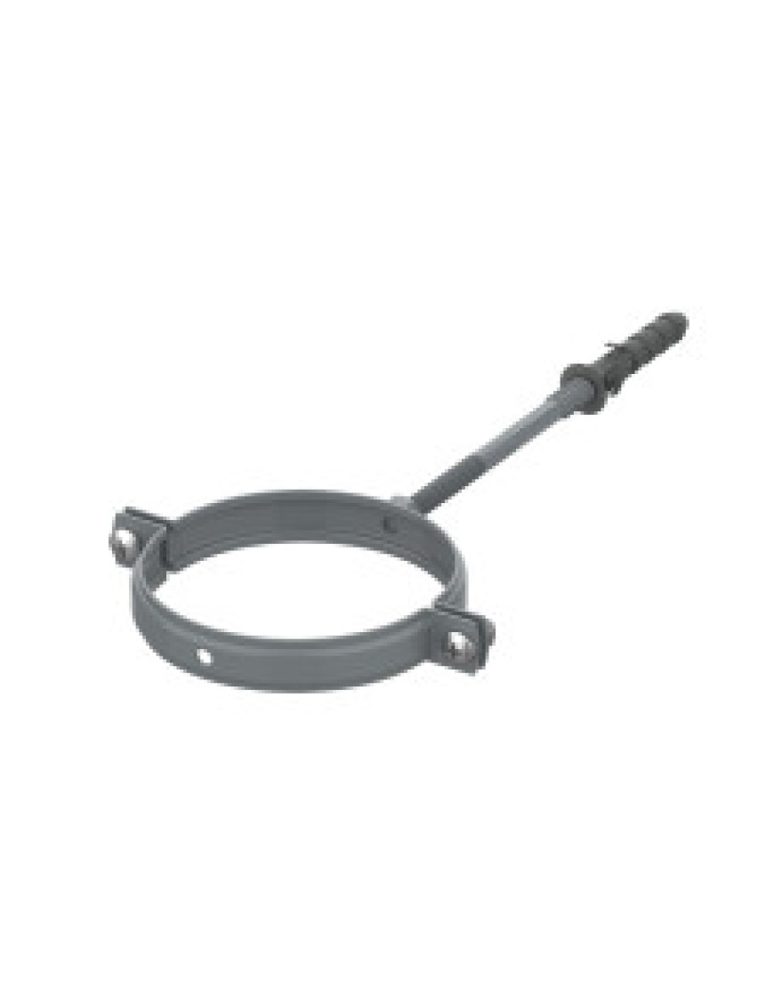 Хомут для крепления труб d105-L160 (серый RAL 7040) Хомут для крепления труб d105-L160 (серый RAL 7040)