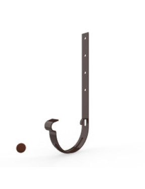 Кронштейн желоба 25х2.5 мм, коричневый RAL8017 (для 