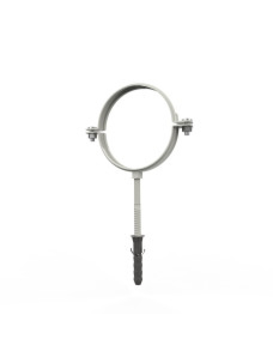 Хомут для крепления труб d100-L100 (белый RAL 9003) Хомут для крепления труб d100-L100 (белый RAL 9003)