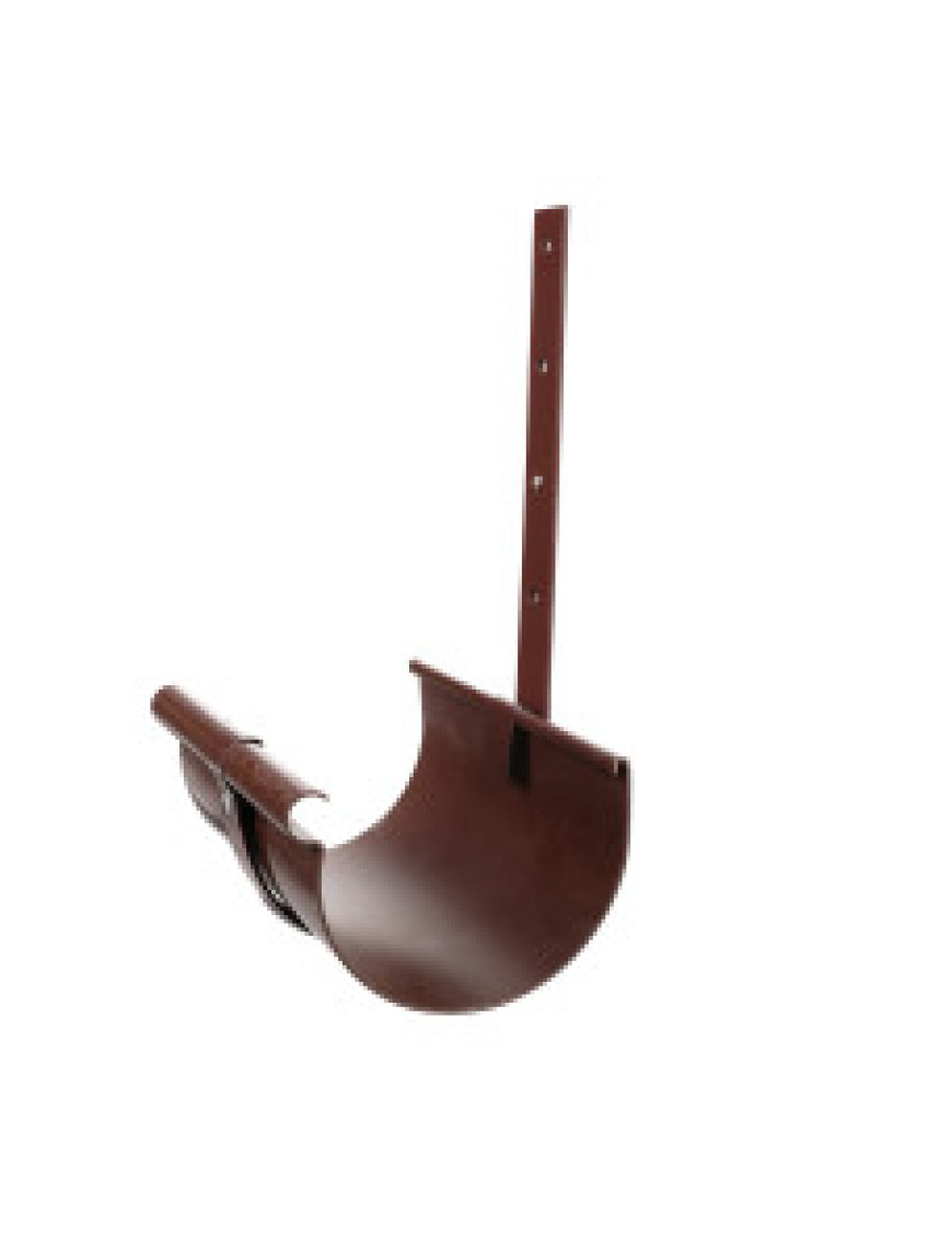 Универсальный кронштейн желоба металлический Ø130 мм, коричневый RAL8017 Универсальный кронштейн желоба металлический Ø130 мм, коричневый RAL8017