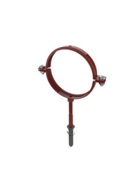 Хомут для крепления труб d100-L100 (кирпичный RAL 8004)