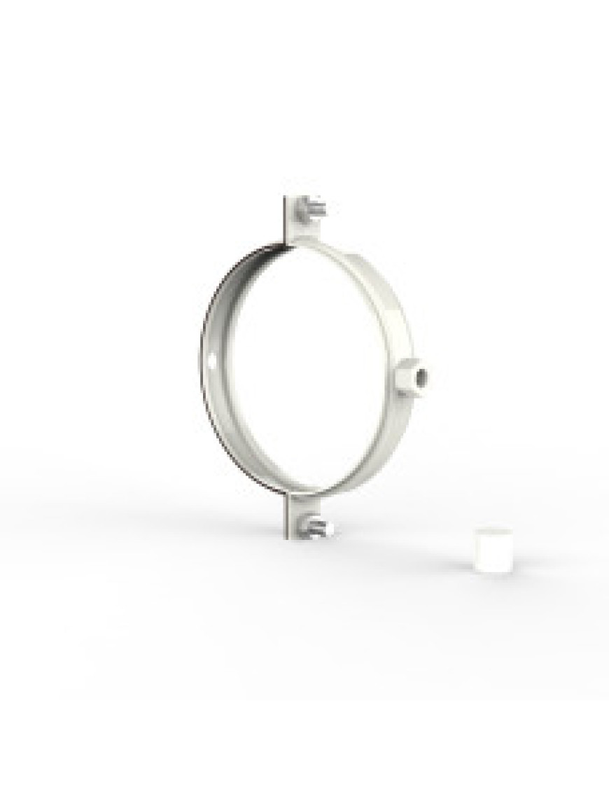 Хомут для кріплення труб d100 (білий RAL 9003) Хомут для кріплення труб d100 (білий RAL 9003)