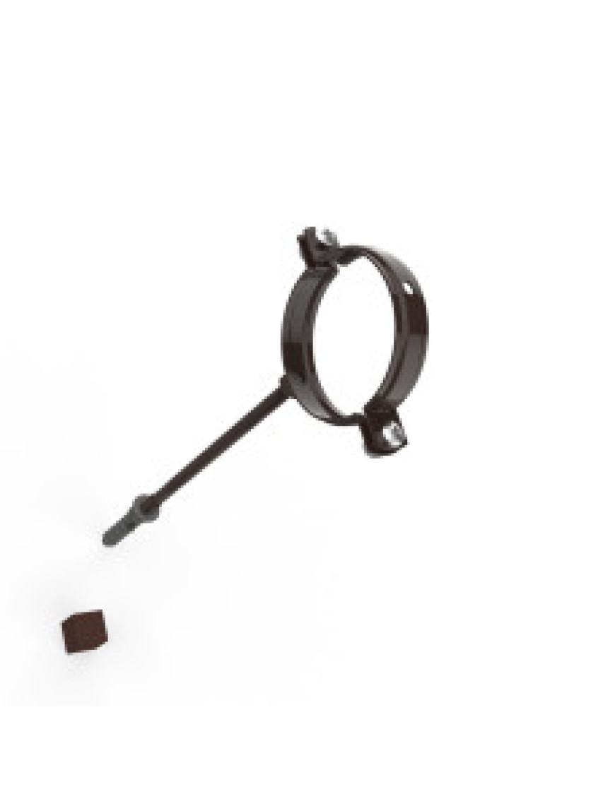 Хомут для кріплення труб d75-L220, коричневий