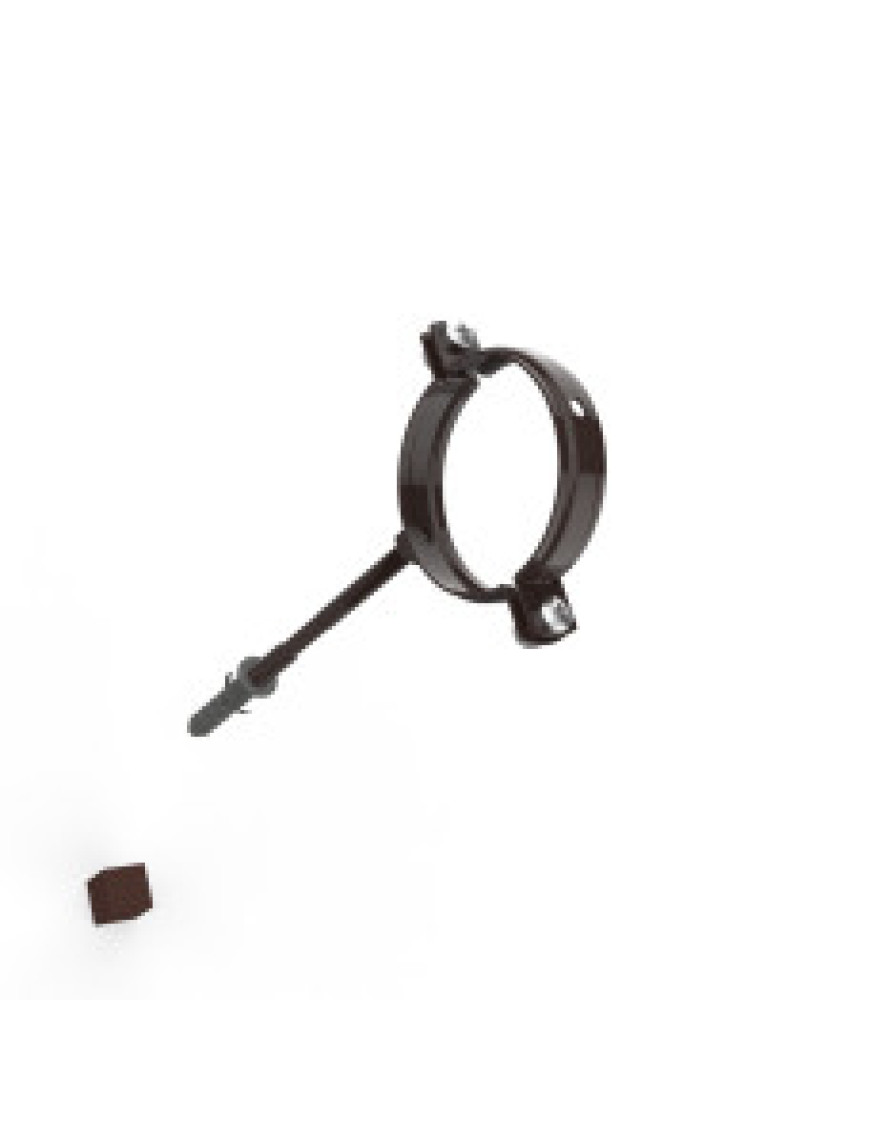 Хомут для кріплення труб d75-L160, RAL8017